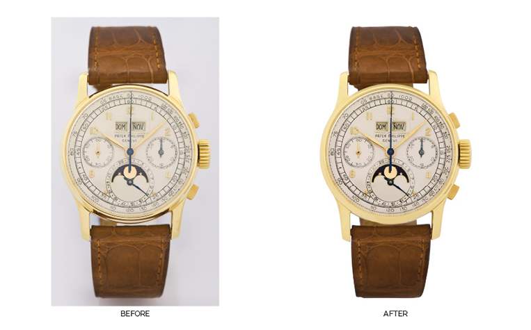Photo Retouch - Luxury watches for an auction catalogue